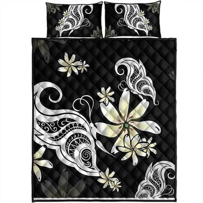 Hawaii Quilt Bed Set Plumeria Butterfly