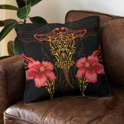 Hawaii Pillow Cover Polynesian Hibiscus Animal