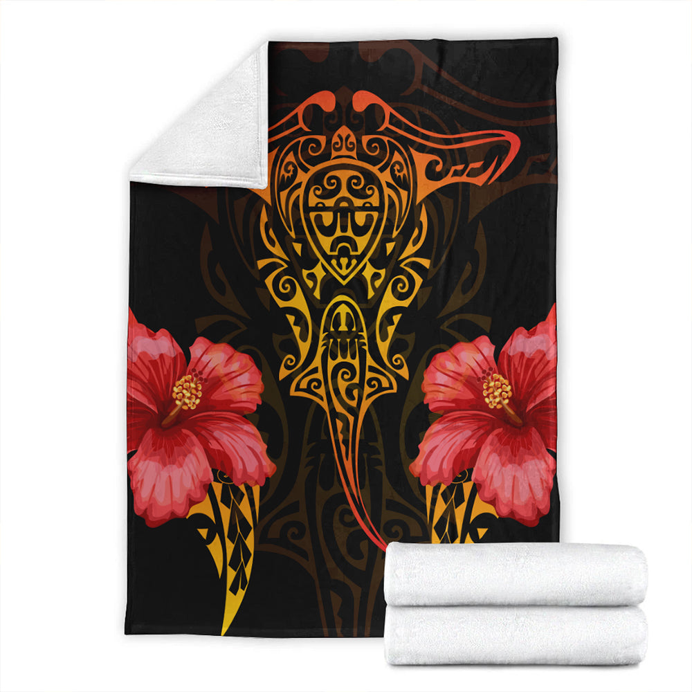 Hawaii Premium Blanket Polynesian Hibiscus Animal