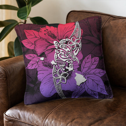 Hawaii Pillow Cover Polynesian Hibiscus Sweat