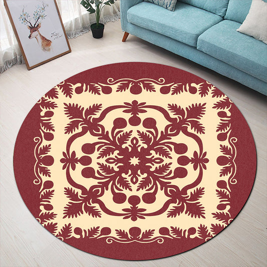 Hawaii Round Rug Quilt Royal