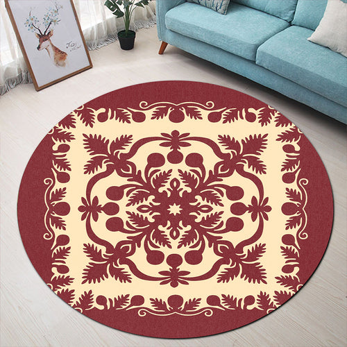 Hawaii Round Rug Quilt Royal