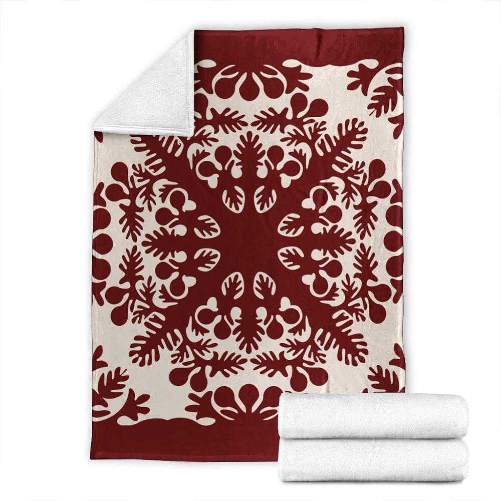 Hawaii Premium Blanket Quilt Tradition Red