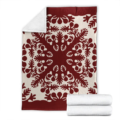 Hawaii Premium Blanket Quilt Tradition Red