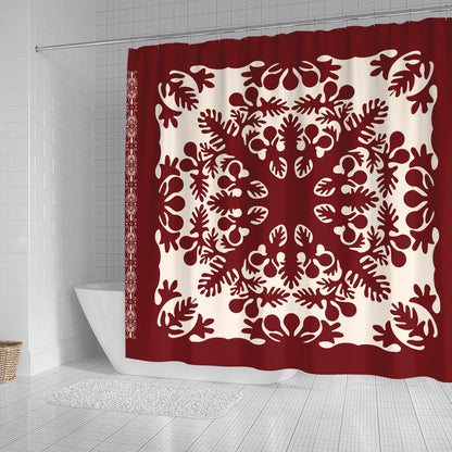 Hawaii Shower Curtain Quilt Tradition Red