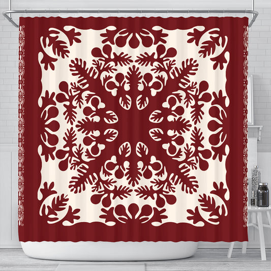 Hawaii Shower Curtain Quilt Tradition Red