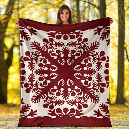 Hawaii Premium Blanket Quilt Tradition Red