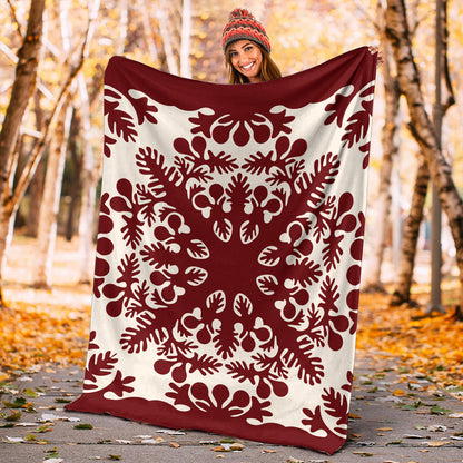 Hawaii Premium Blanket Quilt Tradition Red