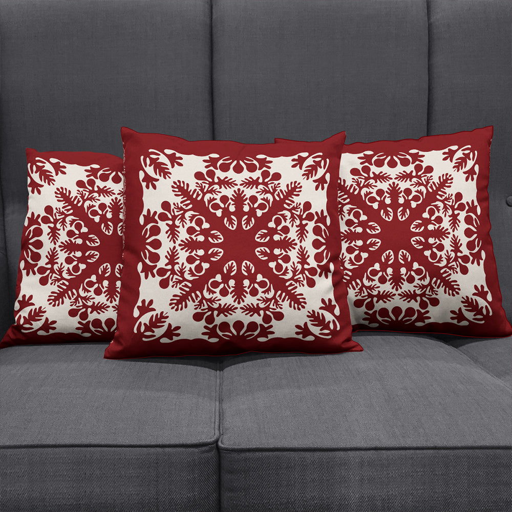 Hawaii Pillow Cover Quilt Tradition Red