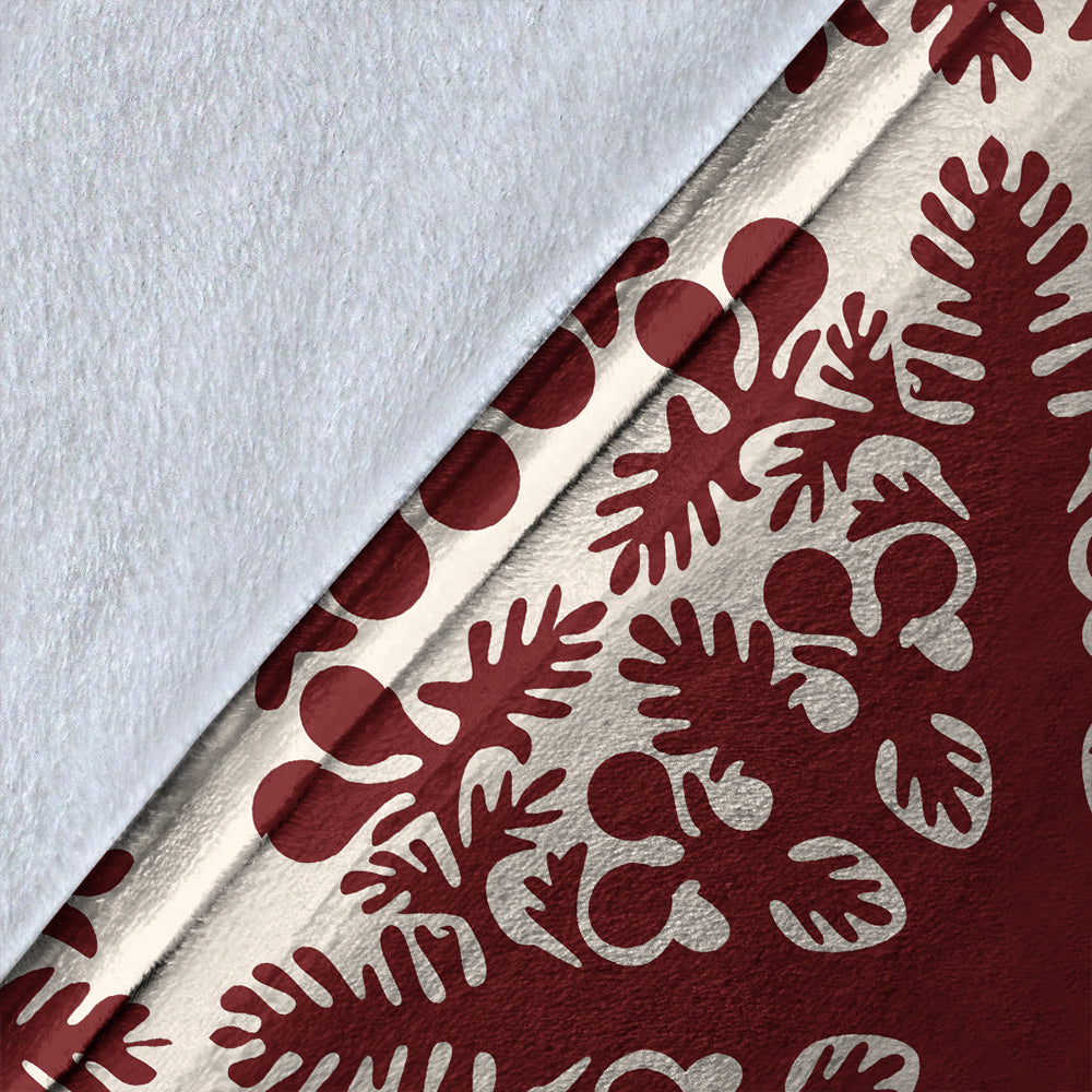Hawaii Premium Blanket Quilt Tradition Red