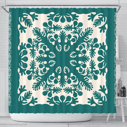 Hawaii Shower Curtain Quilt Tradition Turquoise