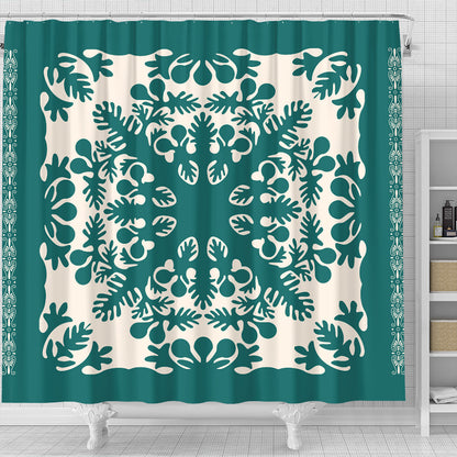 Hawaii Shower Curtain Quilt Tradition Turquoise