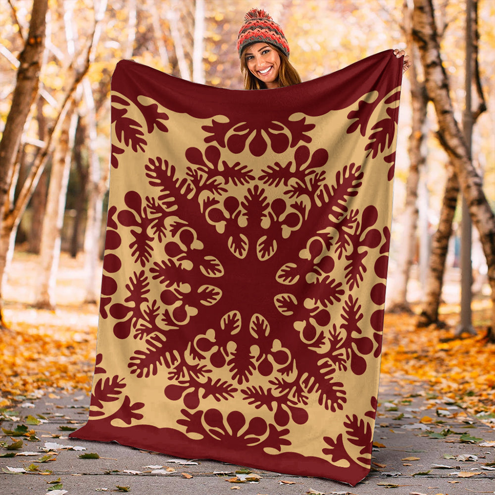 Hawaii Premium Blanket Quilt Vintage Palm