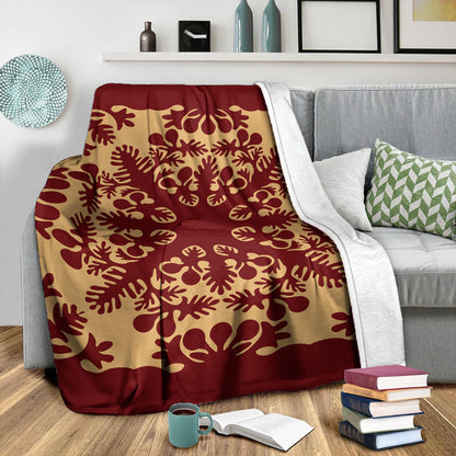 Hawaii Premium Blanket Quilt Vintage Palm