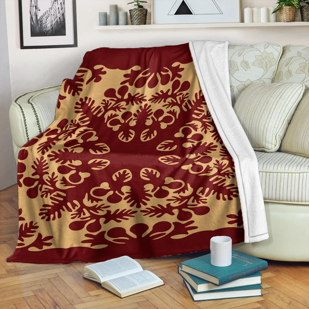 Hawaii Premium Blanket Quilt Vintage Palm