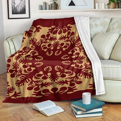 Hawaii Premium Blanket Quilt Vintage Palm