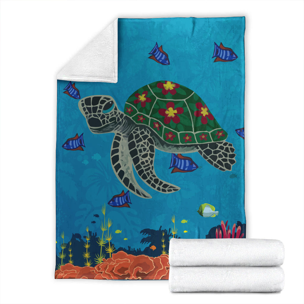 Hawaii Premium Blanket Sea Cartoon