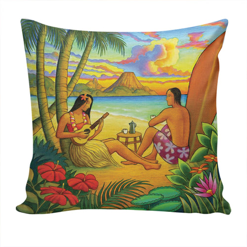 Hawaii Pillow Cover Sing A Song On A Beach