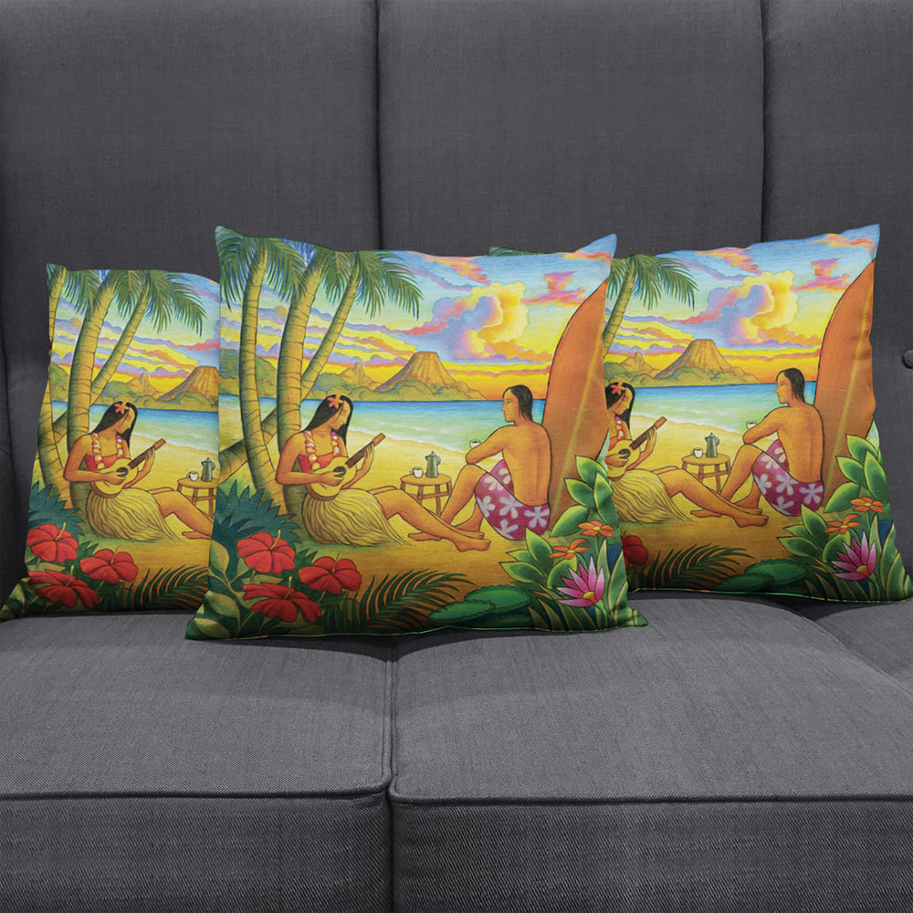 Hawaii Pillow Cover Sing A Song On A Beach