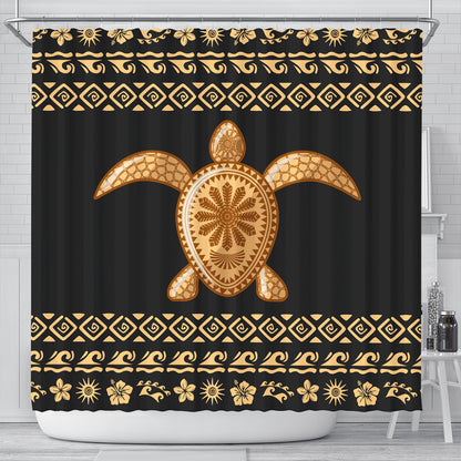 Hawaii Shower Curtain Traditional Turtle Pattern