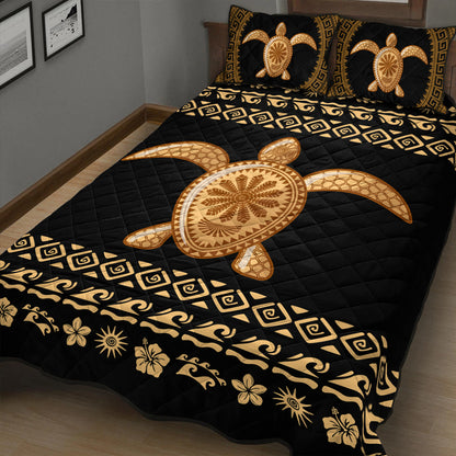 Hawaii Quilt Bed Set Traditional Turtle Pattern