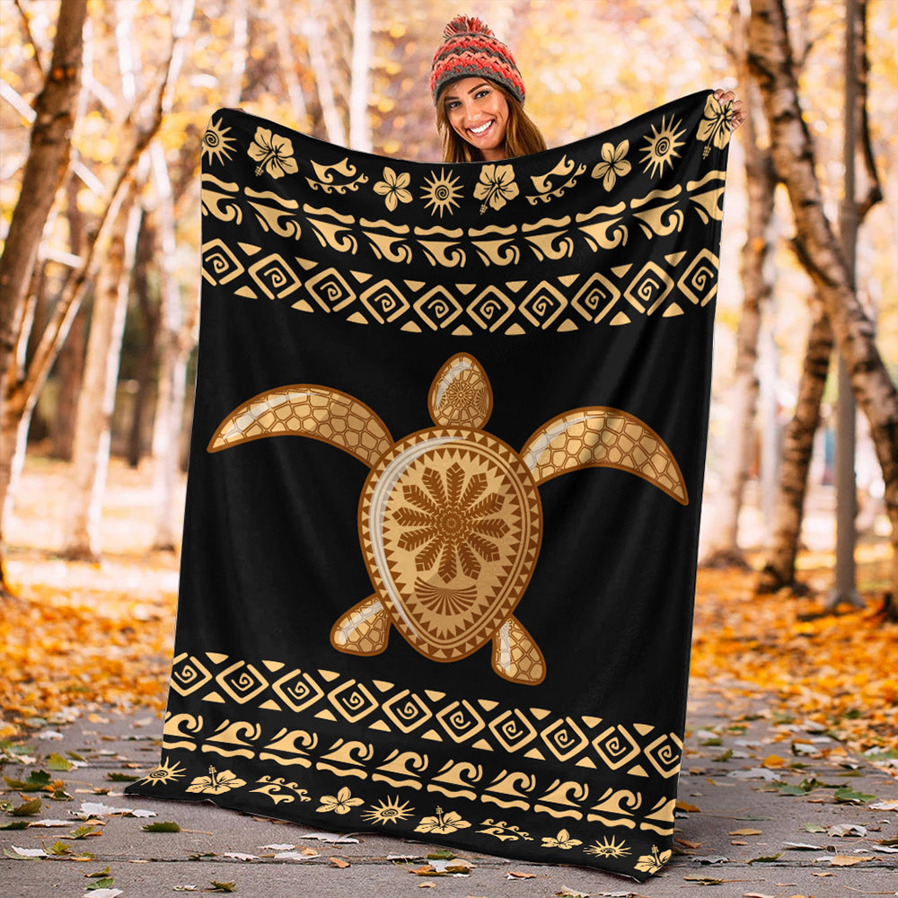 Hawaii Premium Blanket Traditional Turtle Pattern
