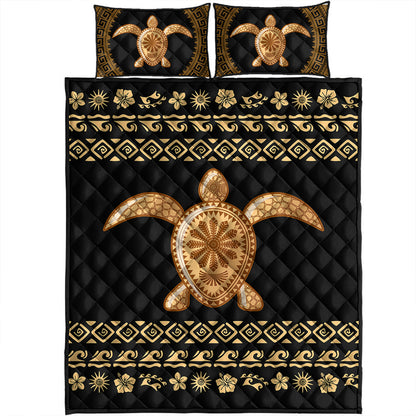 Hawaii Quilt Bed Set Traditional Turtle Pattern