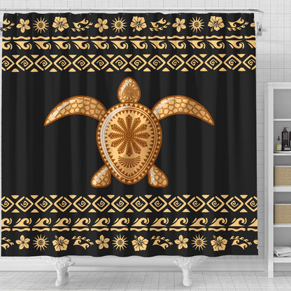 Hawaii Shower Curtain Traditional Turtle Pattern