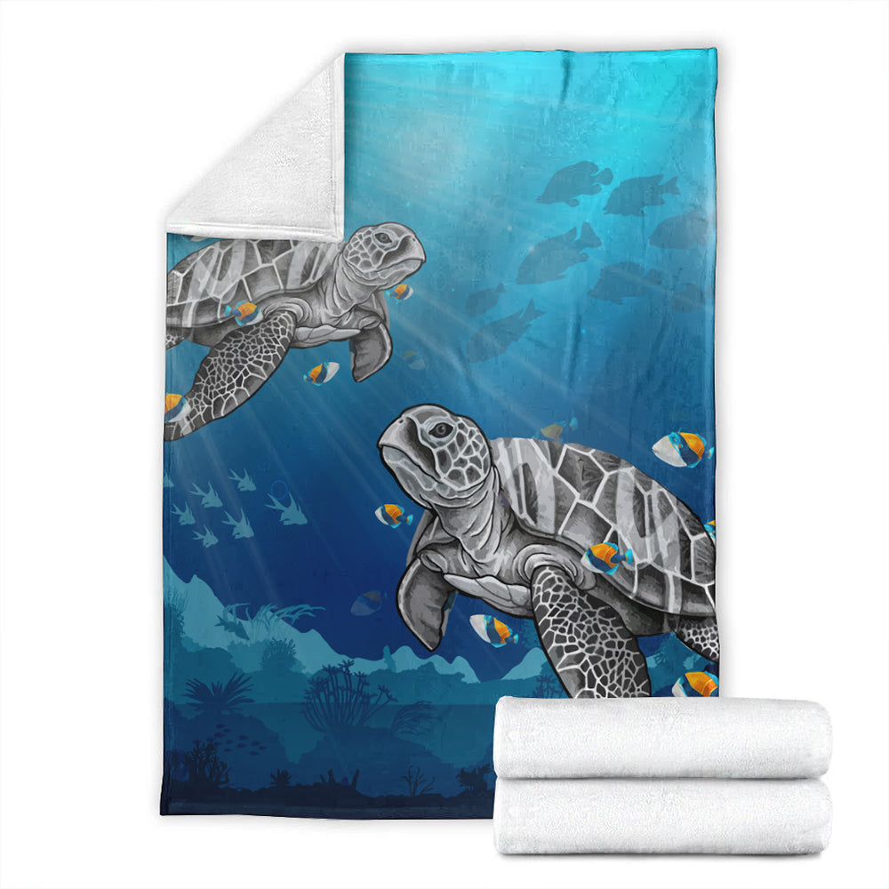 Hawaii Premium Blanket Turtle And Humuhumunukunukuapua'a New