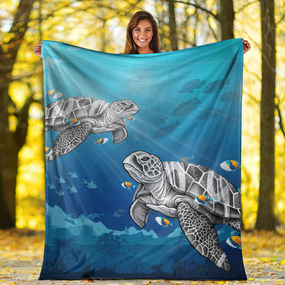 Hawaii Premium Blanket Turtle And Humuhumunukunukuapua'a New