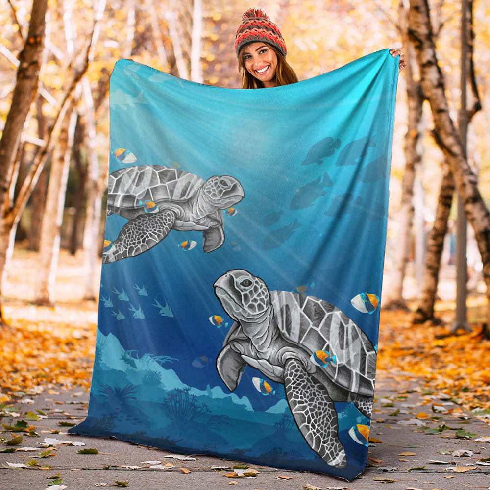 Hawaii Premium Blanket Turtle And Humuhumunukunukuapua'a New