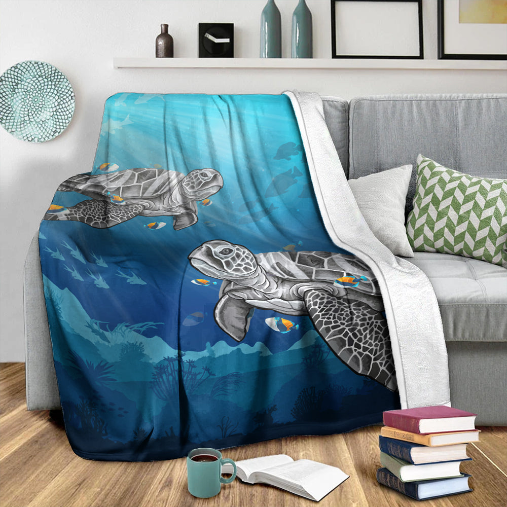 Hawaii Premium Blanket Turtle And Humuhumunukunukuapua'a New