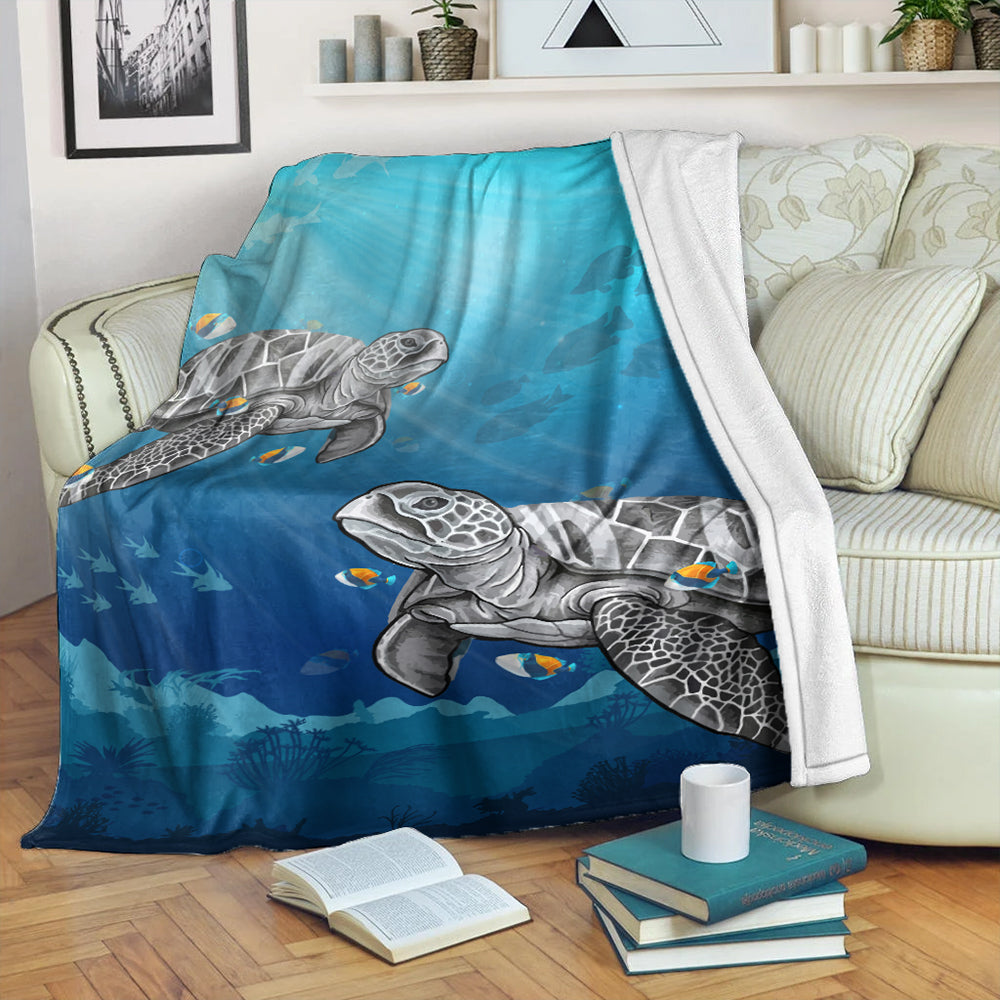 Hawaii Premium Blanket Turtle And Humuhumunukunukuapua'a New