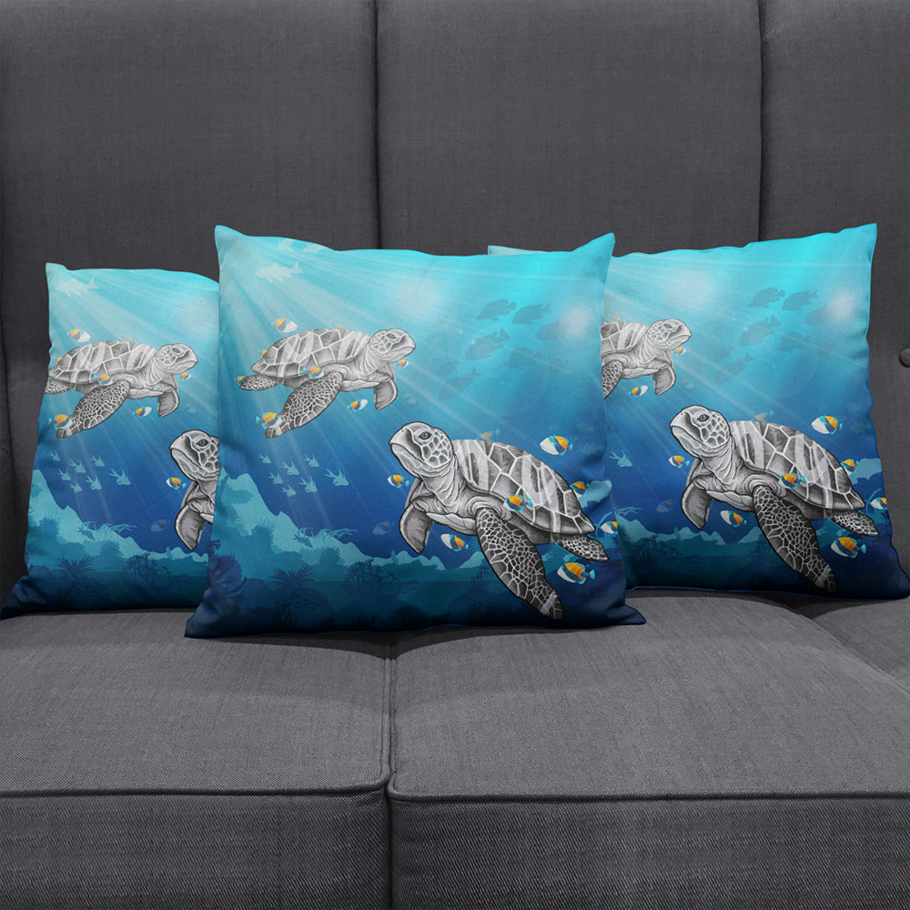 Hawaii Pillow Cover Turtle And Humuhumunukunukuapua'a New