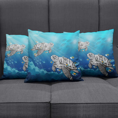 Hawaii Pillow Cover Turtle And Humuhumunukunukuapua'a New