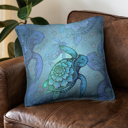 Hawaii Pillow Cover Turtle Beauty