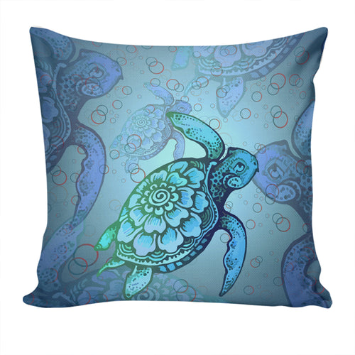 Hawaii Pillow Cover Turtle Beauty