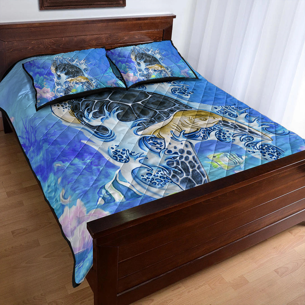 Hawaii Quilt Bed Set Turtle Cool