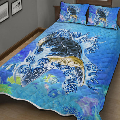 Hawaii Quilt Bed Set Turtle Cool