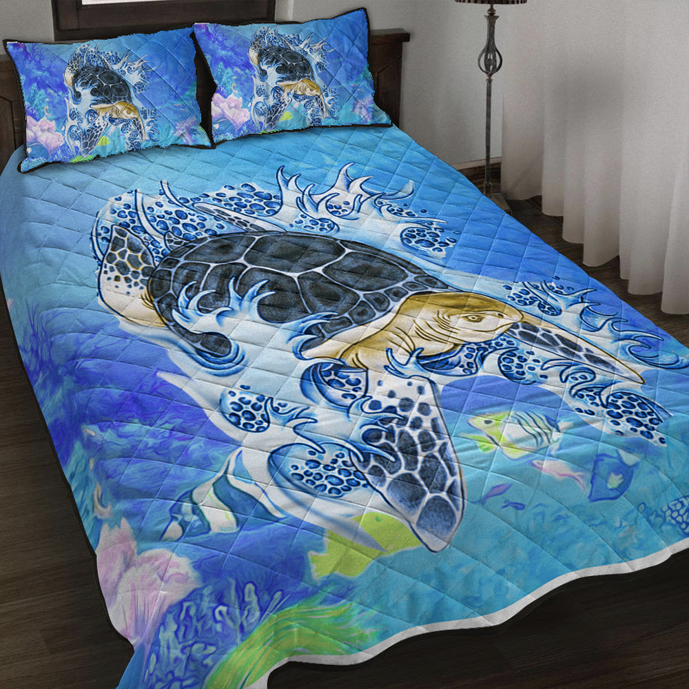 Hawaii Quilt Bed Set Turtle Cool