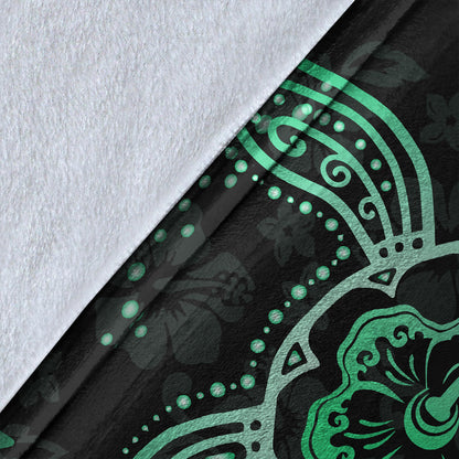 Hawaii Premium Blanket Turtle Hibiscus Green New