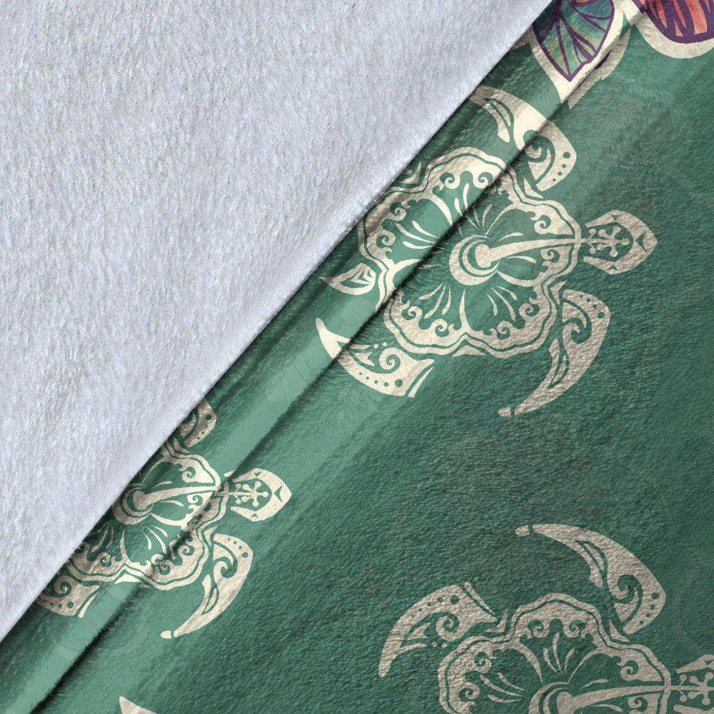 Hawaii Premium Blanket Turtle Hibiscus Summer