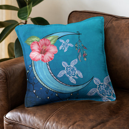 Hawaii Pillow Cover Turtle Moon Dream