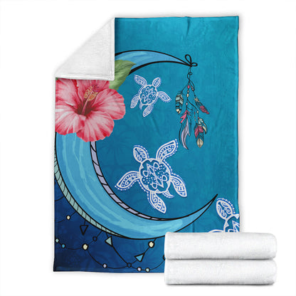 Hawaii Premium Blanket Turtle Moon Dream
