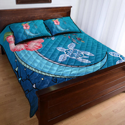 Hawaii Quilt Bed Set Turtle Moon Dream