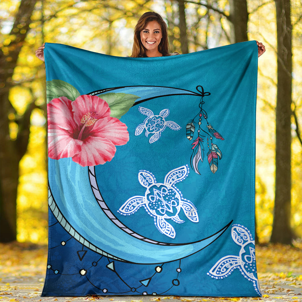 Hawaii Premium Blanket Turtle Moon Dream