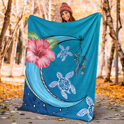 Hawaii Premium Blanket Turtle Moon Dream
