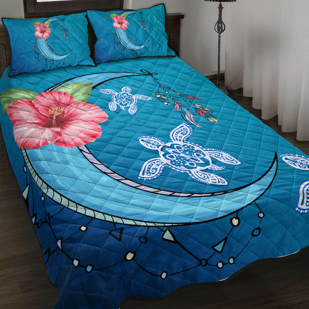 Hawaii Quilt Bed Set Turtle Moon Dream