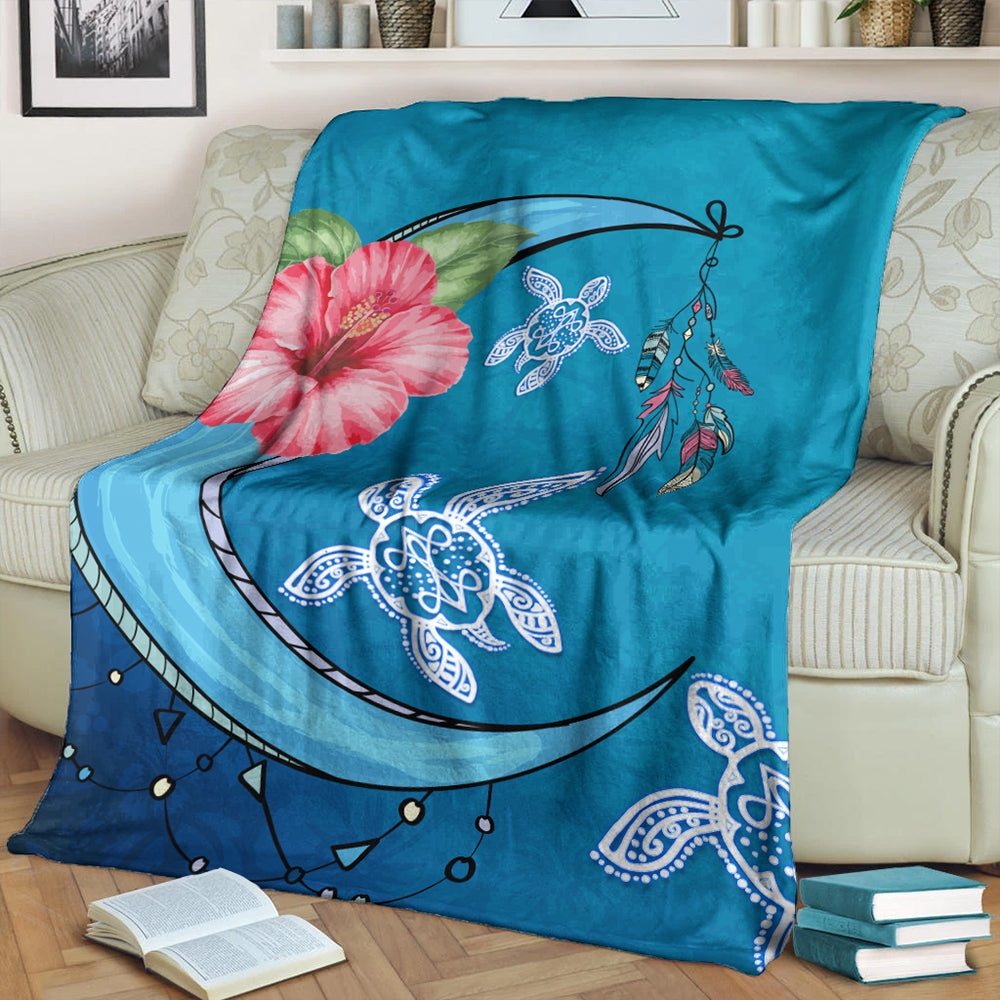 Hawaii Premium Blanket Turtle Moon Dream