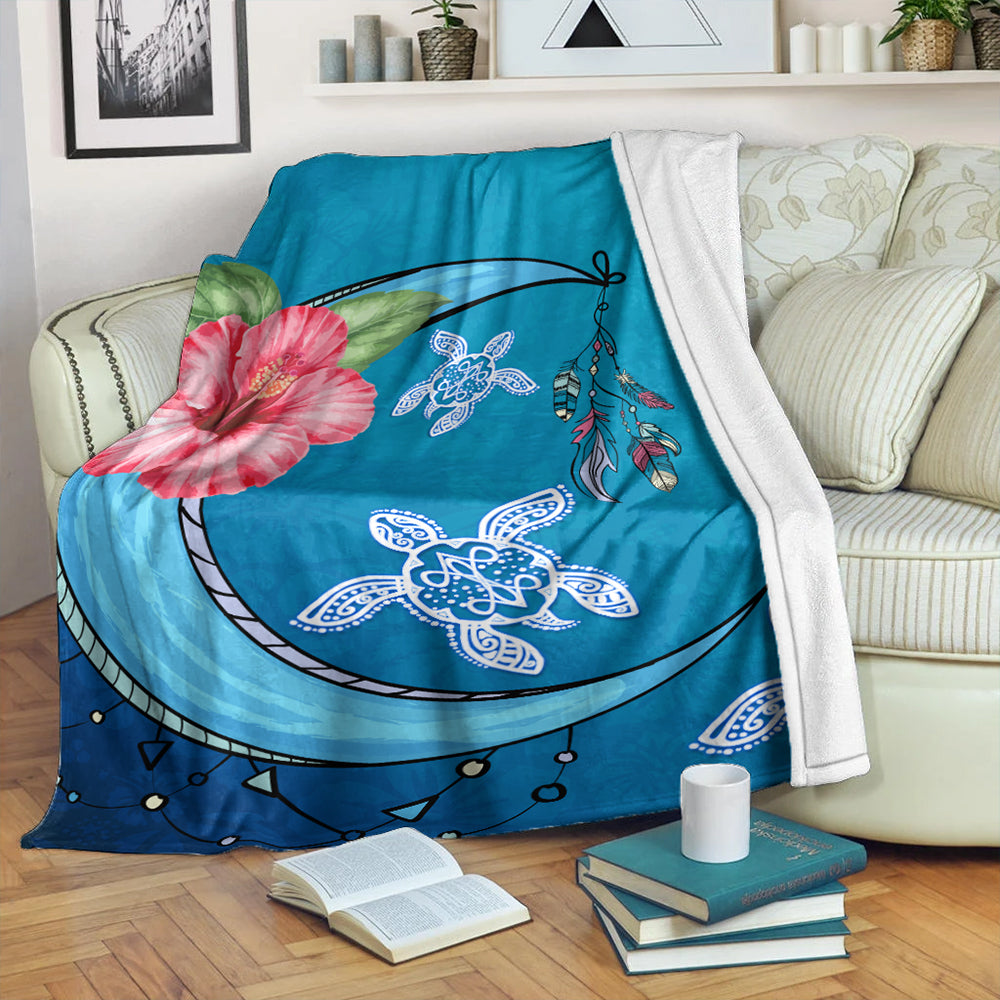 Hawaii Premium Blanket Turtle Moon Dream